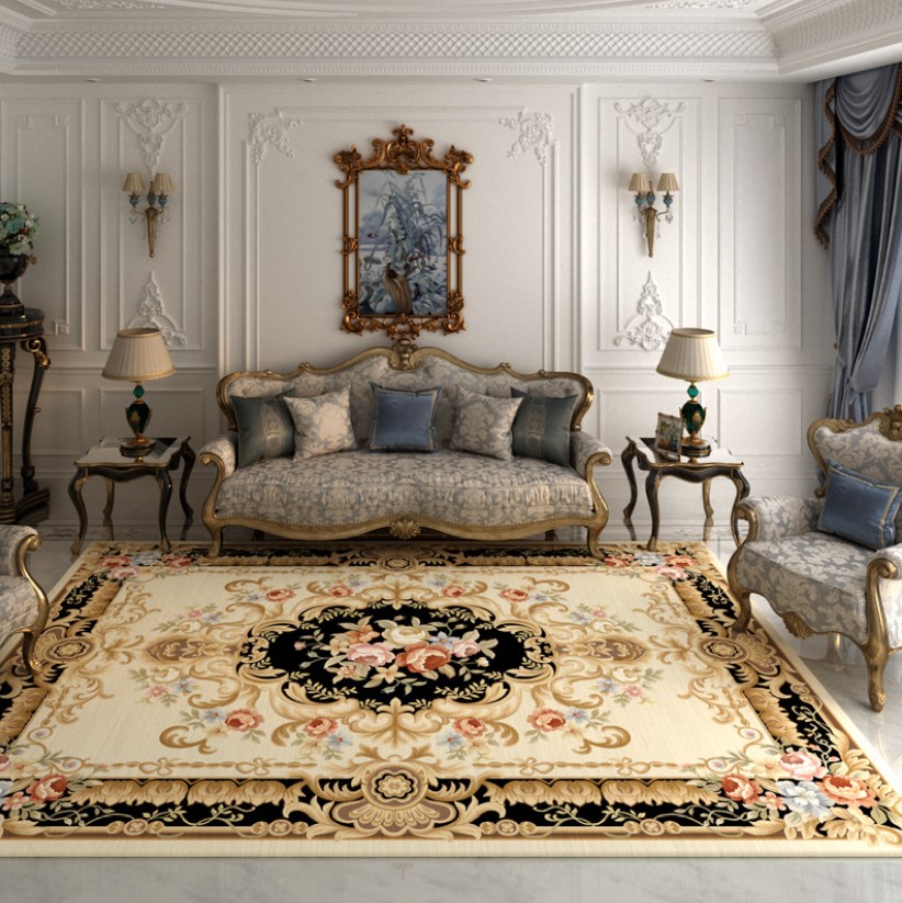 Commercial Fabric Printing - Europe Persian Printed Floral Carpets For