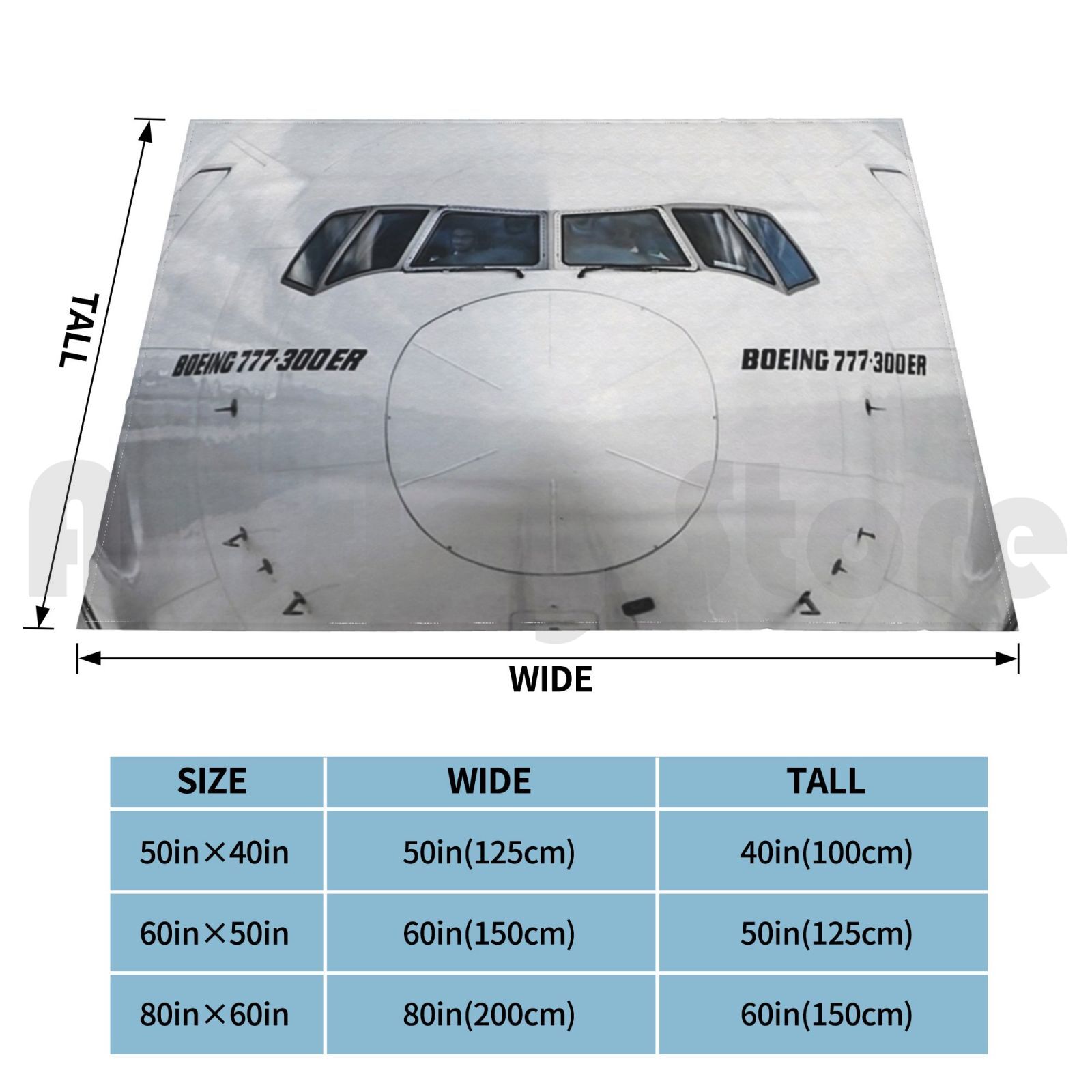 Boeing 777 Nose View Blanket F - đánh giá và giá Commercial Fabric Printing