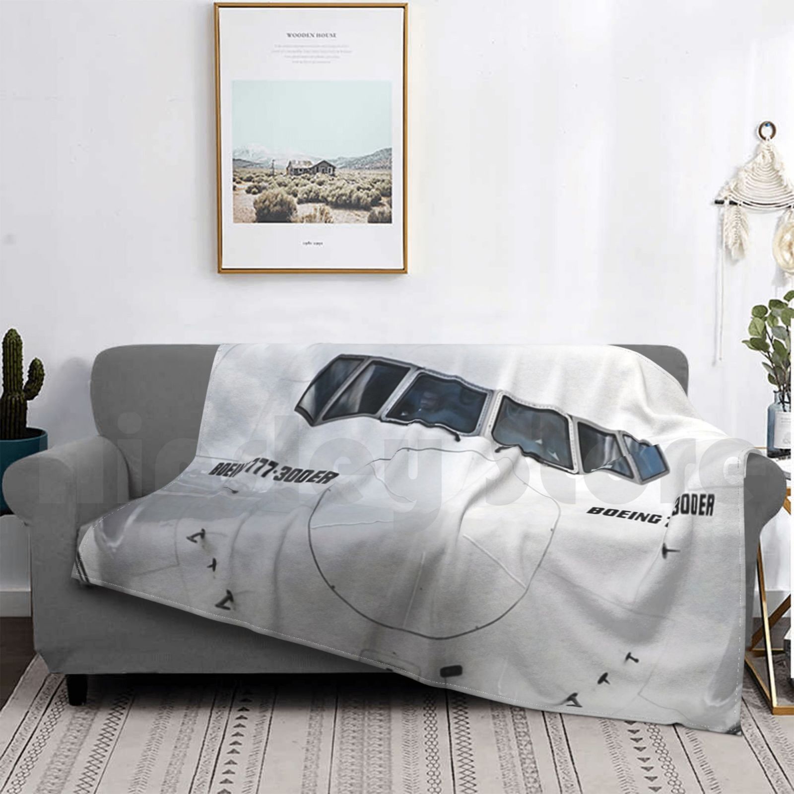 Boeing 777 Nose View Blanket F - đánh giá và giá Commercial Fabric Printing