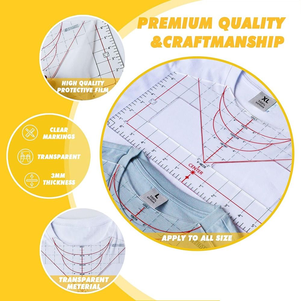 Tshirt Ruler Guide for Vinyl A - đánh giá và giá Commercial Printing Press